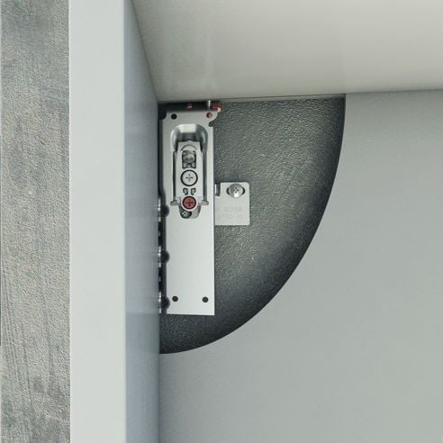 Attaccaglia a scomparsa per mobile pensile Ferramenta Livenza Libra H3 con sistema antisganciamento fissaggio con foratura