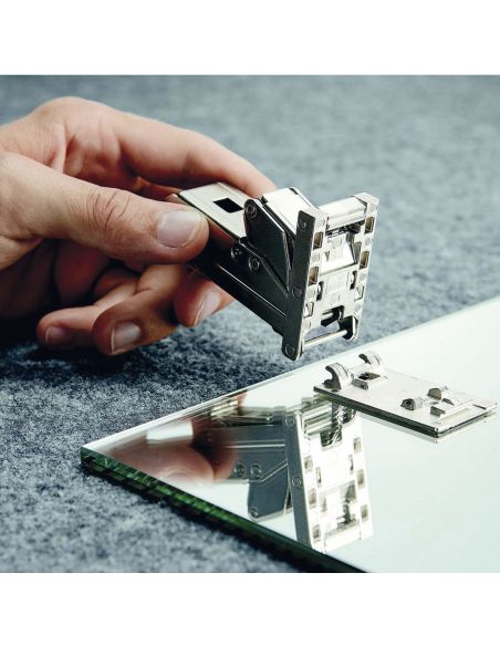 Cerniera per anta in vetro Blum 71B4500C Clip Top Blumotion ammortizzata apertura 110 gradi