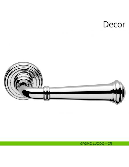 Maniglia per porta interna Decor Linea Calì rosetta tonda cromo