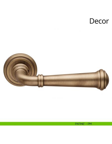 Maniglia per porta interna Decor Linea Calì rosetta tonda patinè