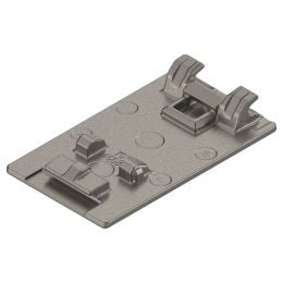 Piastrina portafondello per anta in vetro Blum 70T4568C da incollare nichelato opaco