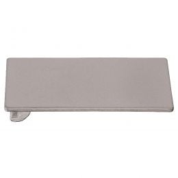 Piastrina portafondello per anta in vetro Blum 70T4568C da incollare nichelato opaco 2