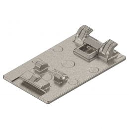 Piastrina portafondello per anta a specchio Blum 70T4568C da incollare nichelato speciale