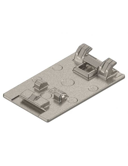 Piastrina portafondello per anta a specchio Blum 70T4568C da incollare nichelato speciale