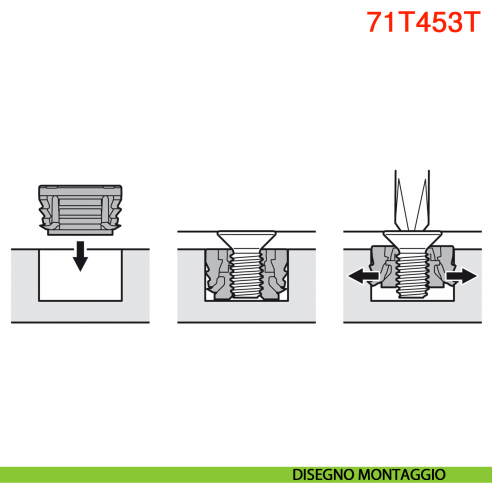 Cerniera Blum 71T453T Clip Top con molla per anta sottile spessore da 8-14 mm fissaggio EXPANDO T