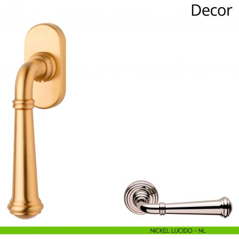 Maniglia per finestra martellina DK Decor Linea Calì nickel lucido