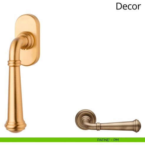 Maniglia per finestra martellina DK Decor Linea Calì patinè