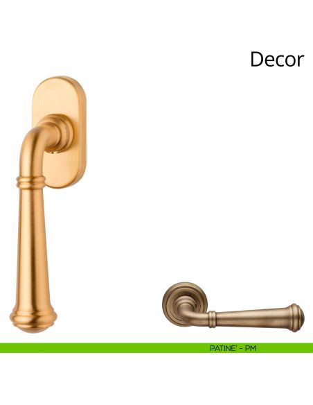 Maniglia per finestra martellina DK Decor Linea Calì patinè