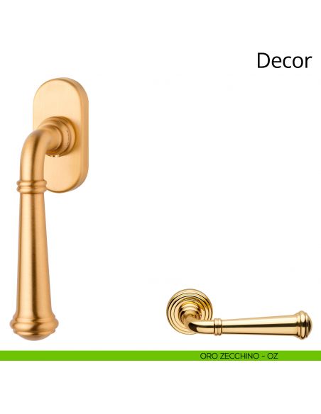 Maniglia per finestra martellina DK Decor Linea Calì oro zecchino