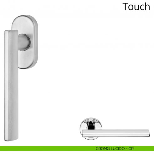 Maniglia per finestra martellina DK Touch Zincral Linea Calì cromo