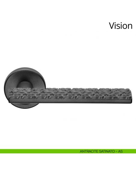 Maniglia per porta interna Vision Zincral Linea Calì rosetta tonda antracite