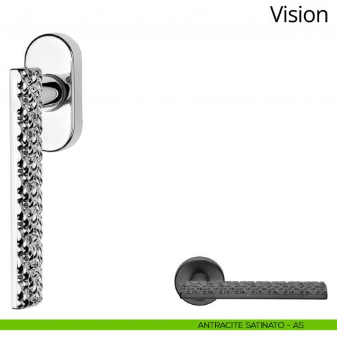 Maniglia per finestra martellina DK Vision Zincral Linea Calì antracite