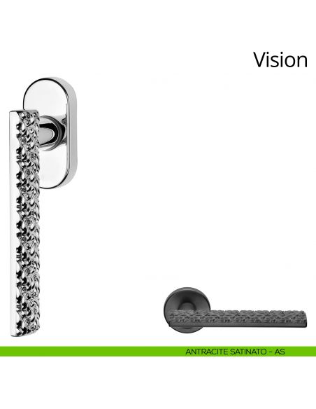 Maniglia per finestra martellina DK Vision Zincral Linea Calì antracite