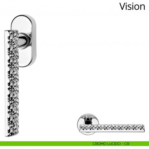 Maniglia per finestra martellina DK Vision Zincral Linea Calì cromo