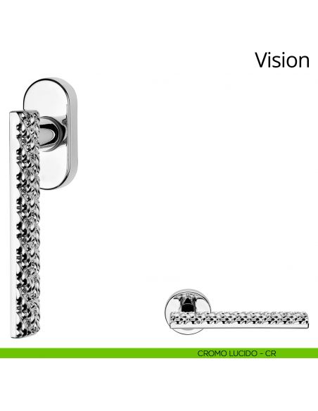 Maniglia per finestra martellina DK Vision Zincral Linea Calì cromo
