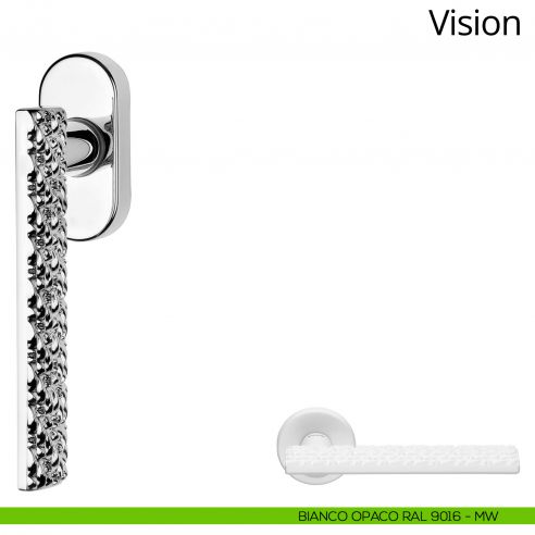 Maniglia per finestra martellina DK Vision Zincral Linea Calì bianco