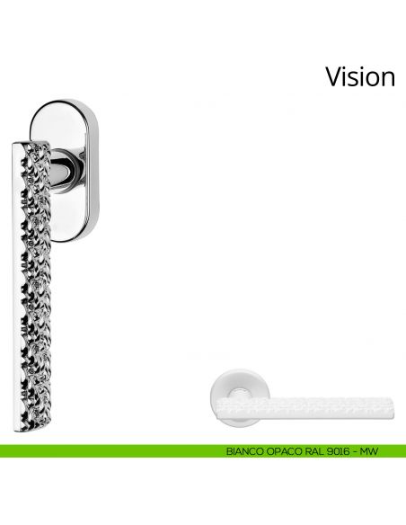 Maniglia per finestra martellina DK Vision Zincral Linea Calì bianco