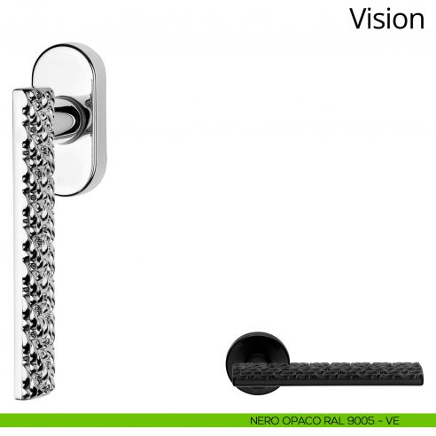 Maniglia per finestra martellina DK Vision Zincral Linea Calì nero