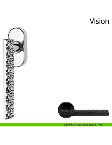 Maniglia per finestra martellina DK Vision Zincral Linea Calì nero