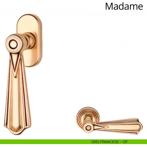 Maniglia per finestra martellina DK Madame Linea Calì oro francese