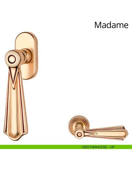 Maniglia per finestra martellina DK Madame Linea Calì oro francese