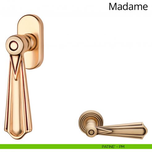 Maniglia per finestra martellina DK Madame Linea Calì patinè
