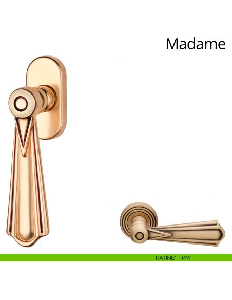 Maniglia per finestra martellina DK Madame Linea Calì patinè