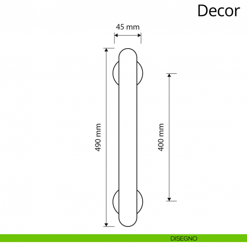 Maniglione per porta dritto Decor Linea Calì disegno