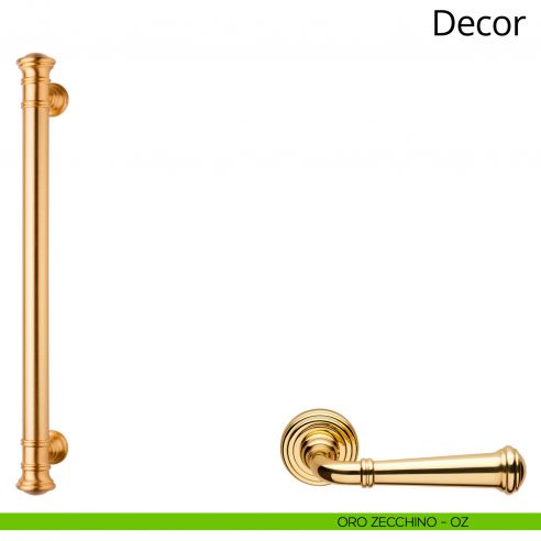 Maniglione per porta dritto Decor Linea Calì oro zecchino
