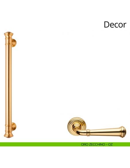 Maniglione per porta dritto Decor Linea Calì oro zecchino