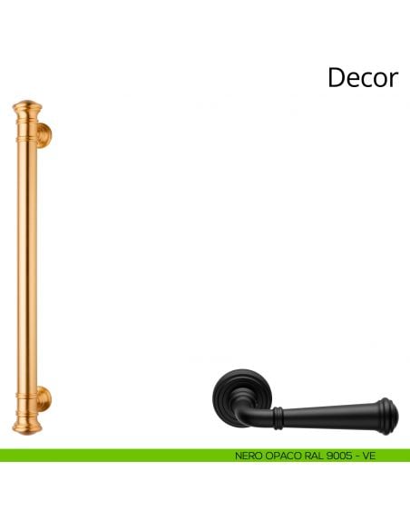 Maniglione per porta dritto Decor Linea Calì nero