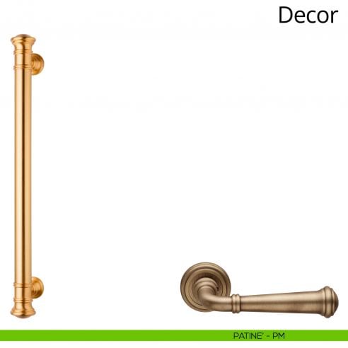 Maniglione per porta dritto Decor Linea Calì patinè