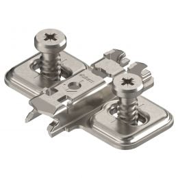 Basetta a croce Blum 173L8100 Clip spessore 0 mm montaggio con viti euro premontate