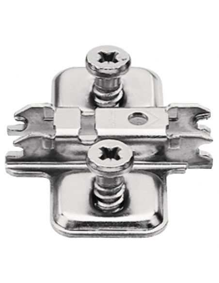 Basetta a croce Blum 173L8100 Clip spessore 0 mm montaggio con viti euro premontate