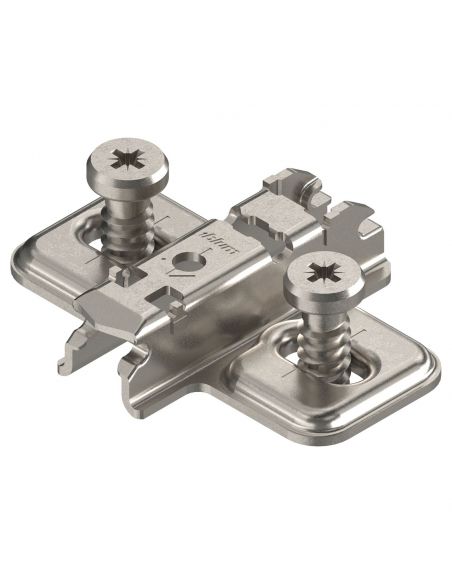 Basetta a croce Blum 173L8130 Clip spessore 3 mm montaggio con viti euro premontate