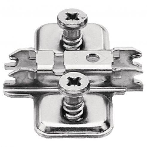 Basetta a croce Blum 173L8130 Clip spessore 3 mm montaggio con viti euro premontate