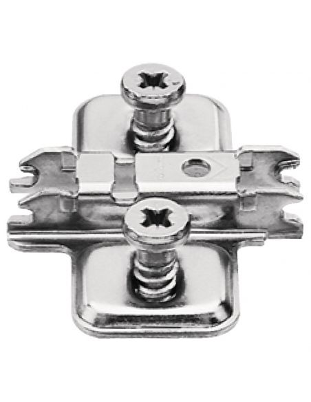 Basetta a croce Blum 173L8130 Clip spessore 3 mm montaggio con viti euro premontate