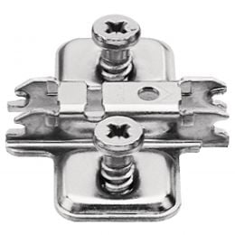Basetta a croce Blum 173L8130.21 Clip spessore 0 mm anta battuta doppia con viti euro premontate 2