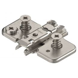 Basetta a croce Blum 173H9100.22 Clip spessore 0 mm con eccentrico montaggio con viti euro premontate
