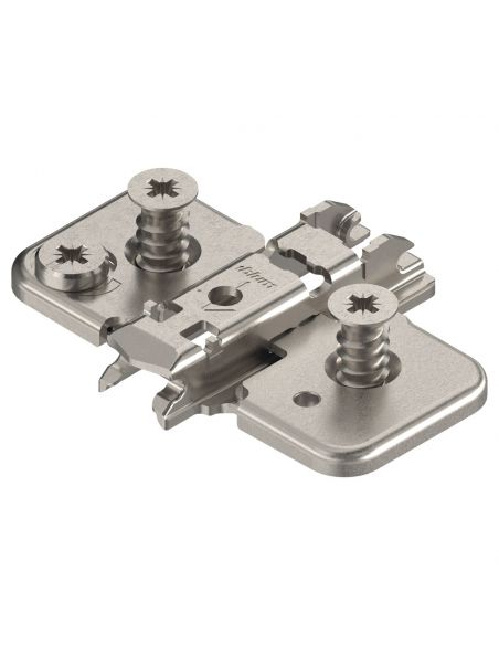 Basetta a croce Blum 173H9100.22 Clip spessore 0 mm con eccentrico montaggio con viti euro premontate