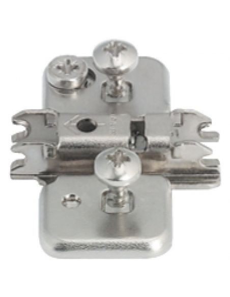Basetta a croce Blum 174H7130E Clip spessore 3 mm con eccentrico montaggio EXPANDO