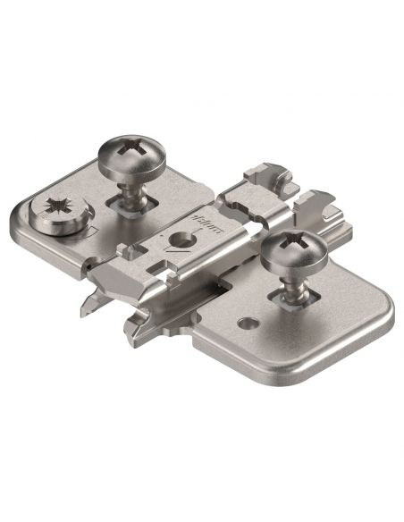 Basetta a croce Blum 174H710ZE Clip spessore 0 mm con eccentrico anta battuta doppia montaggio EXPANDO