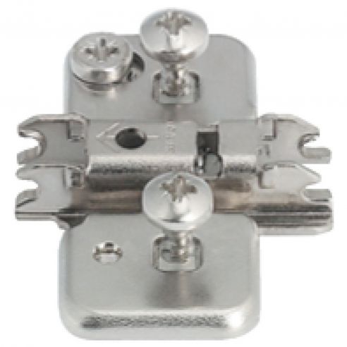 Basetta a croce Blum 174H710ZE Clip spessore 0 mm con eccentrico anta battuta doppia montaggio EXPANDO