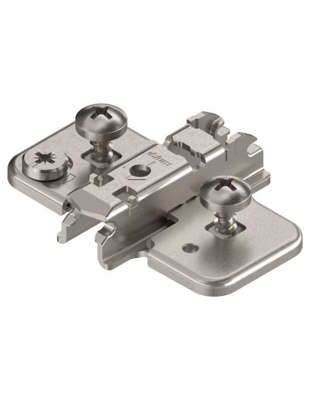 Basetta a croce Blum 174H713ZE Clip spessore 3 mm con eccentrico anta battuta doppia montaggio EXPANDO