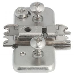 Basetta a croce Blum 174H713ZE Clip spessore 3 mm con eccentrico anta battuta doppia montaggio EXPANDO 2