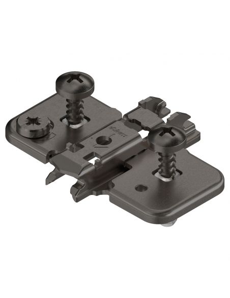 Basetta a croce Blum 174H7100E Clip spessore 0 mm con eccentrico montaggio EXPANDO nero onice