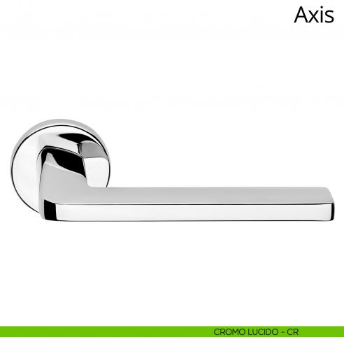 Maniglia per porta interna Axis Zincral Linea Calì rosetta tonda CROMO