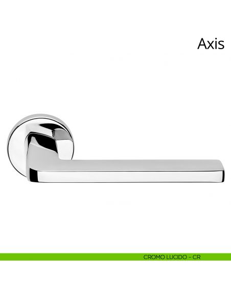 Maniglia per porta interna Axis Zincral Linea Calì rosetta tonda CROMO