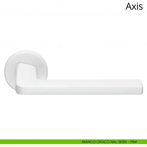 Maniglia per porta interna Axis Zincral Linea Calì rosetta tonda BIANCO