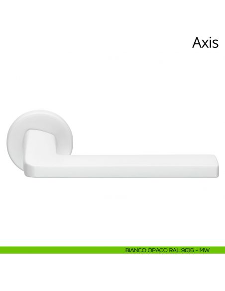 Maniglia per porta interna Axis Zincral Linea Calì rosetta tonda BIANCO